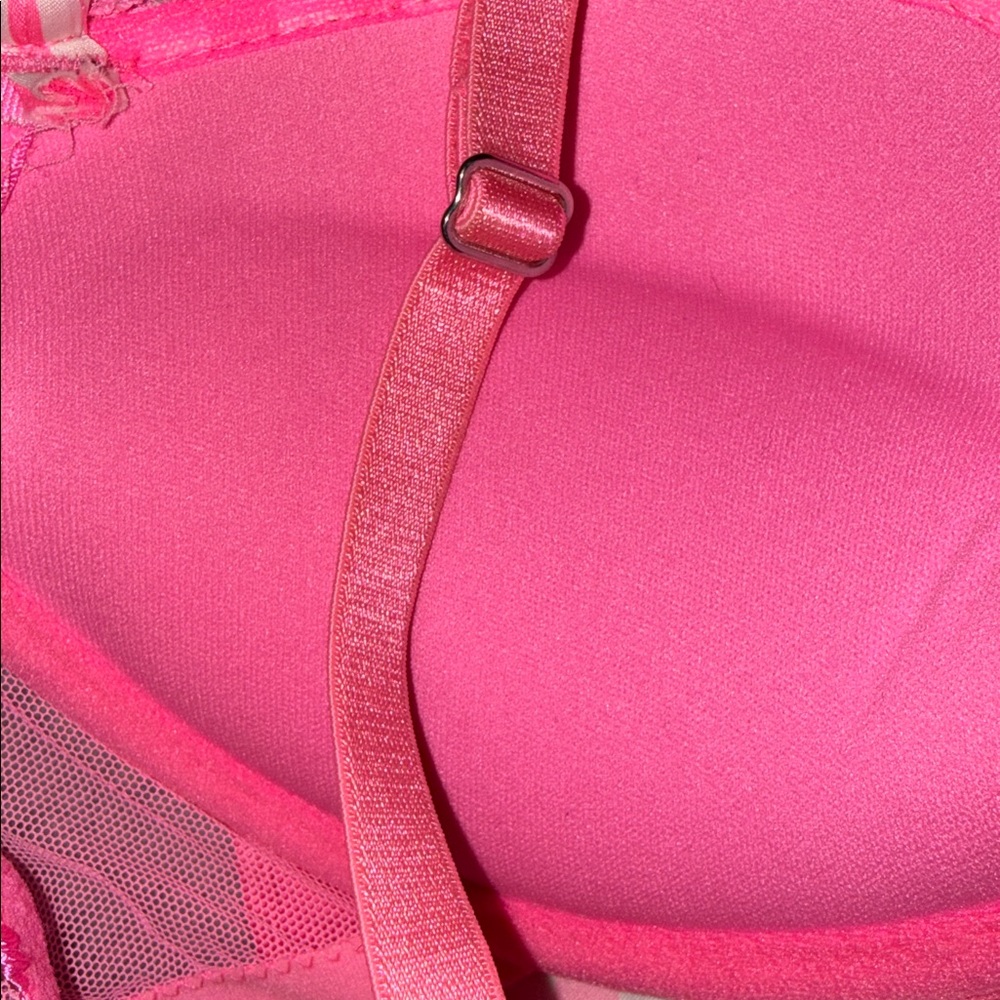 Victoria's Secret Sexy Little Things Candy Pink Striped Apron Dress Ruffle 34B - Picture 4 of 7